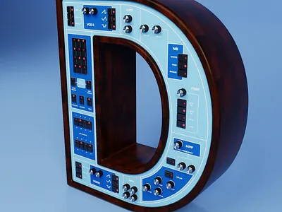 D for 36 Days of Type 2023 36days d 36daysoftype 3d blender synthesizer typography