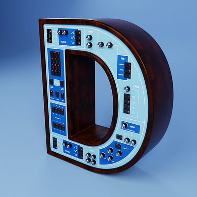 D for 36 Days of Type 2023 36days d 36daysoftype 3d blender synthesizer typography