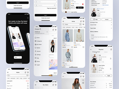 Let us introduce you to our e-commerce UI kit: Shopper app design ecommerce etrexio shop ui uikit ux