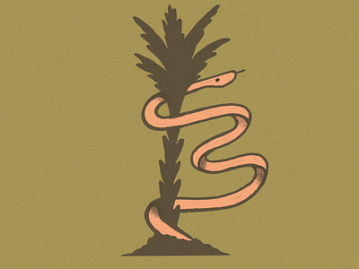 36 Days of Type B 36days 36daysoftype 36dot b logo palm snake tree typography