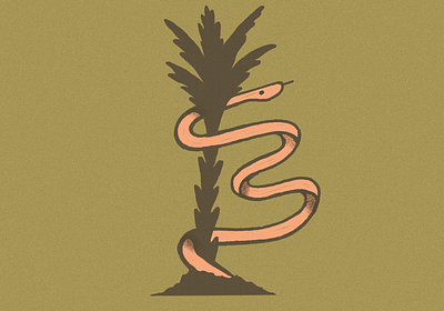 36 Days of Type B 36days 36daysoftype 36dot b logo palm snake tree typography