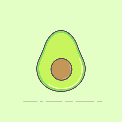 little cute avocado 🥑 2023 adobe illustrator avocado cute food graphic design graphics illustration madebyjane