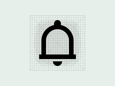 Icon Construction - Tempo System design system grid grid system icon icons notifications pixel grid product design