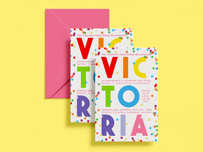 🎉 Sometimes I design fun birthday party invitation birthday color confetti invitation