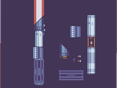 Darth Vader's Lightsaber 16bit 8bit darthvader design digital gameart illustration lightsaber pixel art pixelart sci fi sprite starwars vader weapon