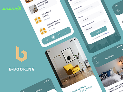 E-Booking [Real Estate] android app booking design dreamx figma illustration ios iphone light theme mobile mobile app mobile app design real estate real estate app renting ui ui design ux ux design