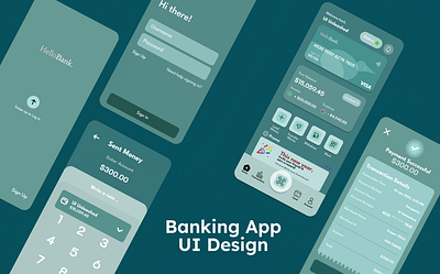 Banking App UI app design typography ui ux