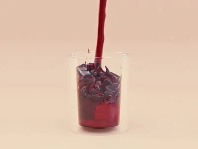 Negroni 3d 3d animation after affects animation blender cocktail cubes glass ice illustration liquid simulation water
