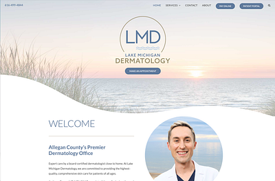 Lake Michigan Dermatology Website and Branding branding design web design