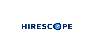 HIRESCOPE Logo branding eye glass hire hiring icon illustration logo recruiting scope telescope