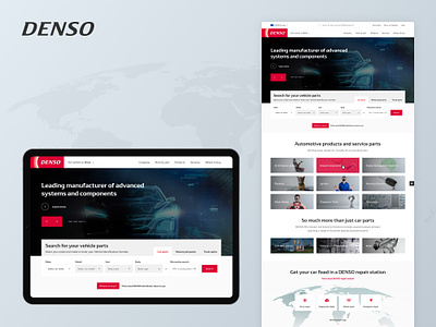 DENSO — Homepage auto design ui ux web development website