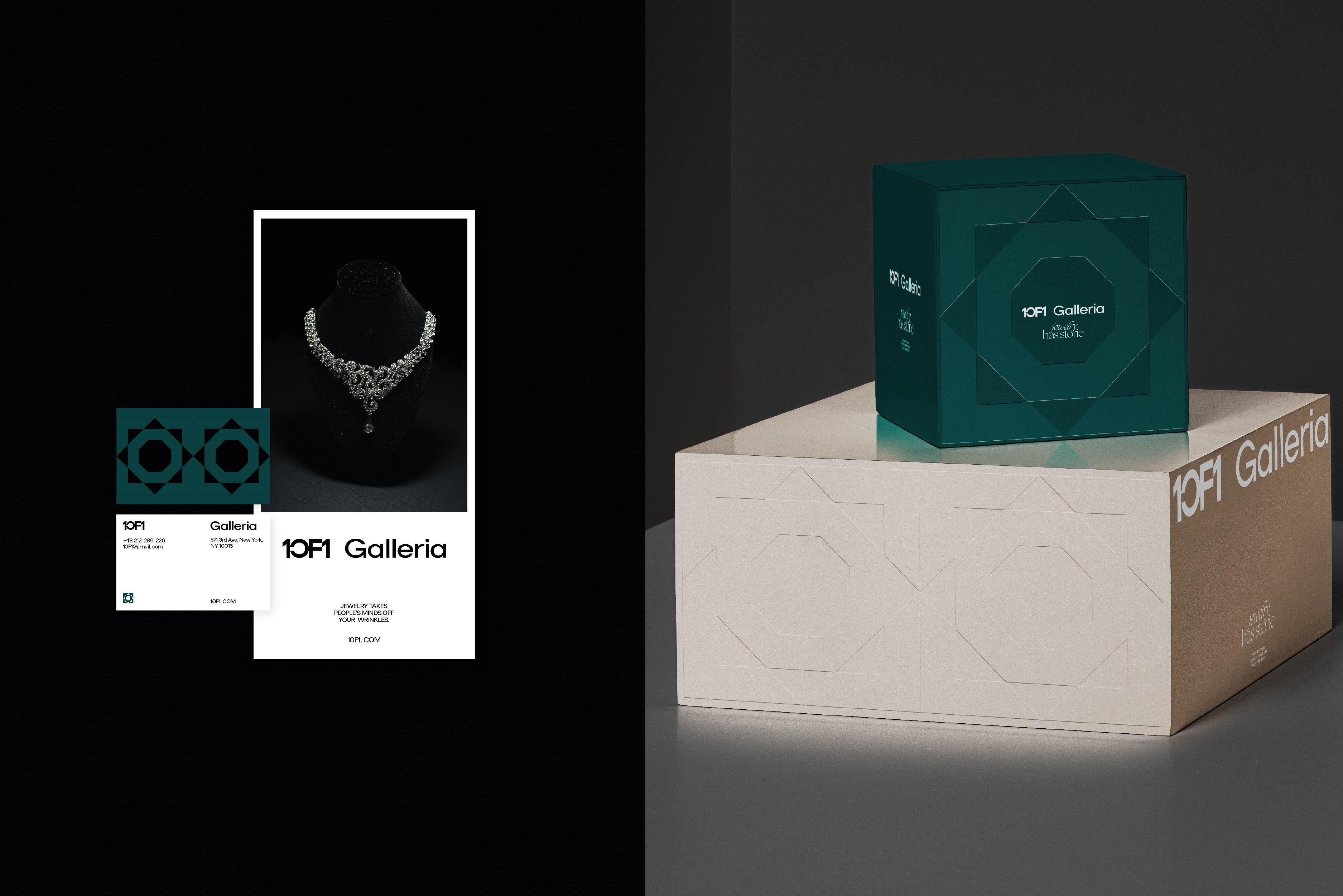 1OF1 GALLERIA branding cards design graphic design jewelry logo logo for jewelry logotype typography