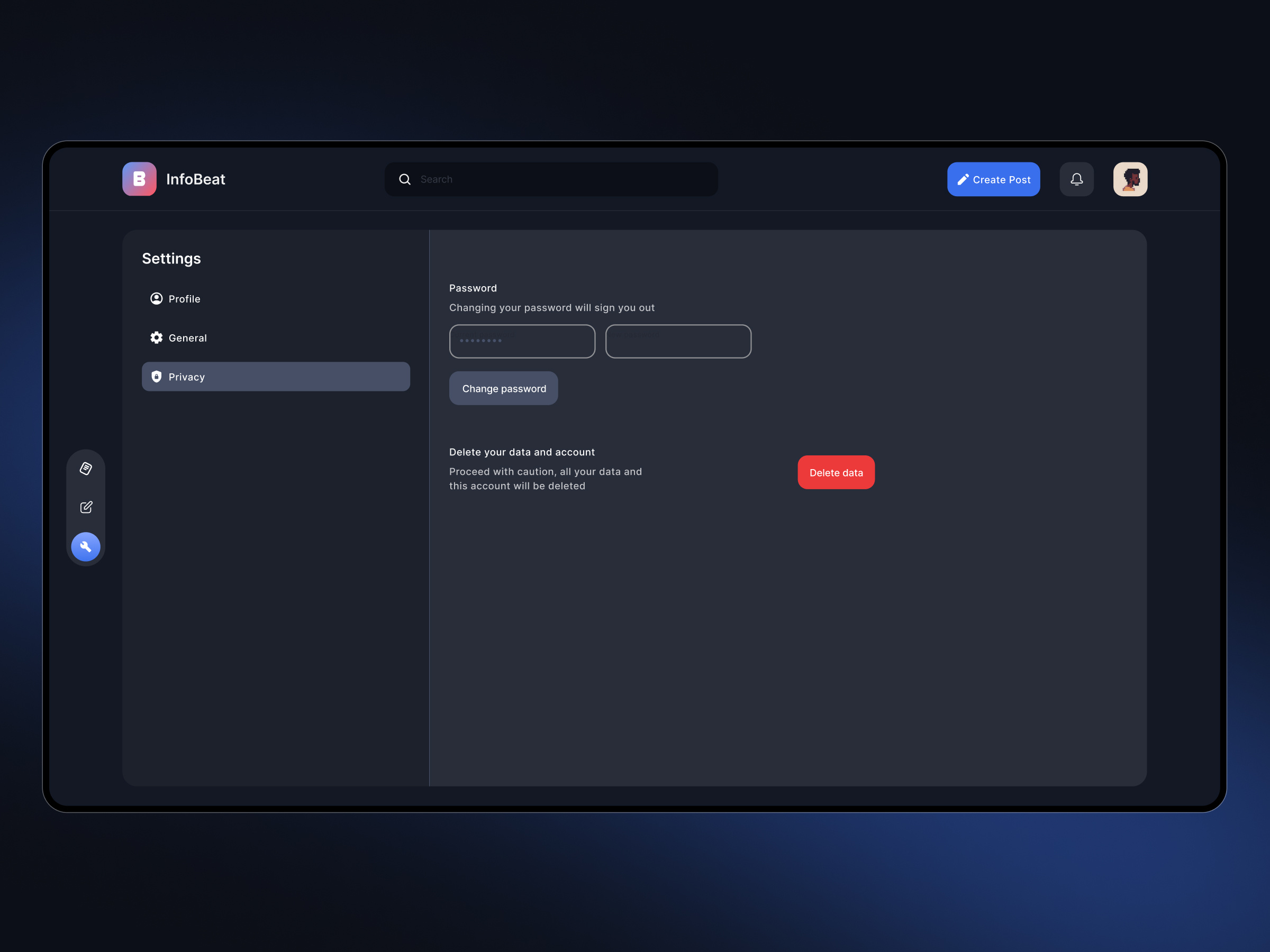 InfoBeat - DARK MODE by Dercio JdS on Dribbble