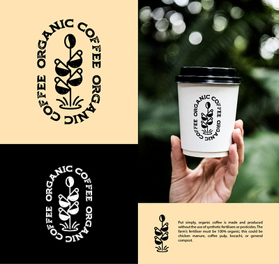 Organic Coffee logo concept coffee logo design drink logo logotype organic coffee symbol