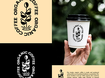 Organic Coffee logo concept coffee logo design drink logo logotype organic coffee symbol