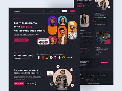 Course Website Landing Page Design course graphic design landing page study theme ui ui ux ux web design webpage website wordpress