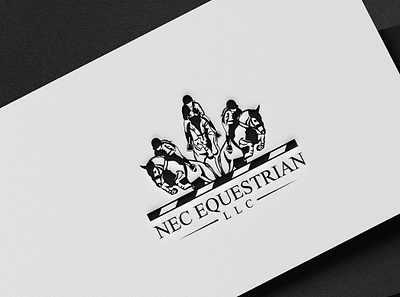 NEC EQUESTRIAN art blackandwhite branding design digitalart graphic design horse illustration logo logodesign tshirt vector