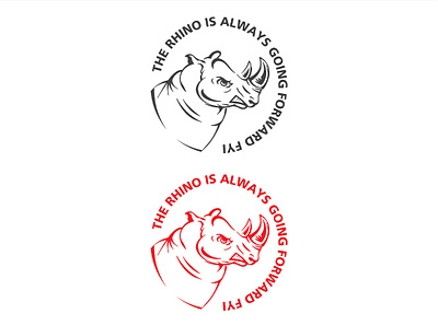 The Rhino art branding design digitalart graphic design illustration logo logodesign vector