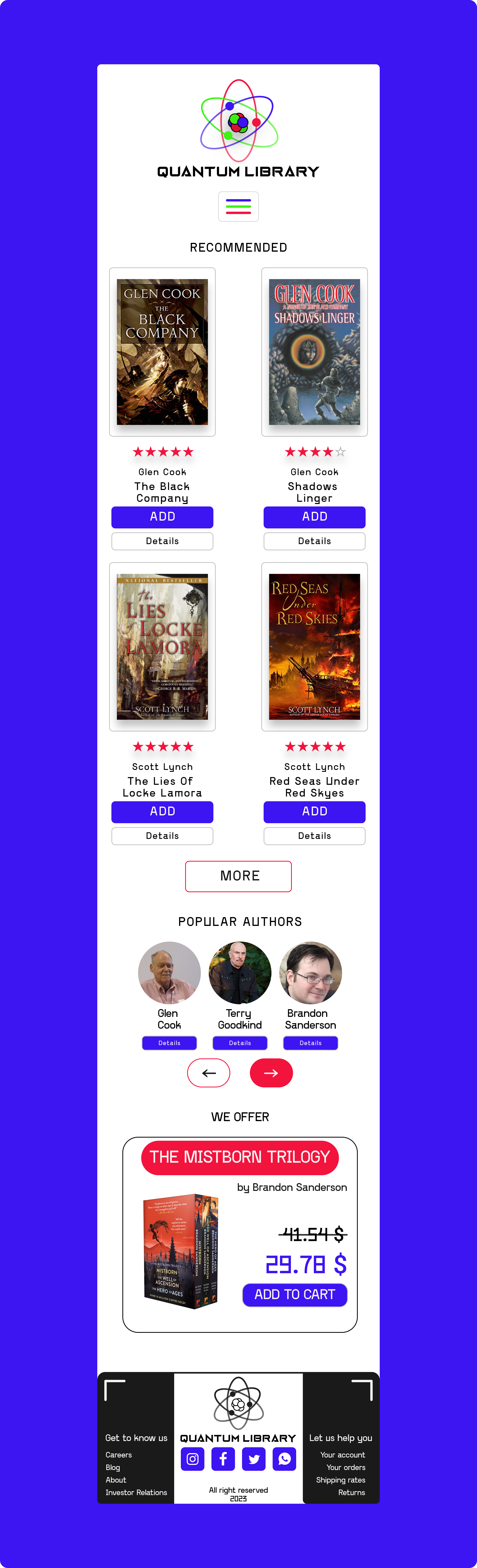 Quantum Library, Mobile Version branding design figma figmadesign mobile mobileapp mobileappdesign mobiledesign ui ux web webdesign