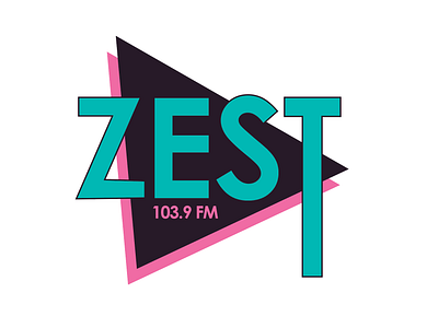 Zest Radio Station branding vector