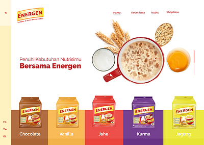 Energen Concept Store Website cereals conceptstore energen ui ux