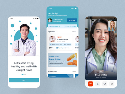 Medicina - online Doctor appointment booking App UI Kit androidapp appointment designtrend doctor graphic design hospital medical mobile newdesign news ui