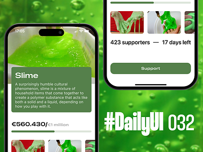 #DailyUI 032 - Crowdfunding Campaign 032 app coop crowdfunding crowdfunding campaign daily ui dailyui dailyui 032 dailyui032 design figma indiegogo kickstarter re design schlime shlimyy slime ui