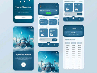 Ramadan design illustration mobile app product design ui ux design wireframe wireframe design