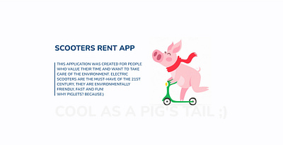 Scooters Rent App "PiggyWheels" figma logo mobile app rent ui