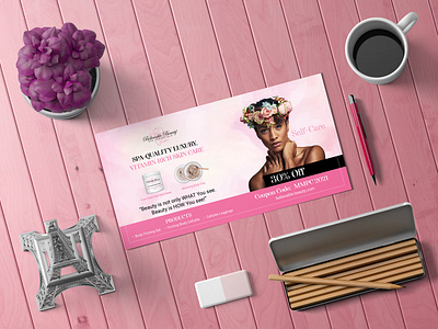 Spa Skin Care Voucher Design. beauty body branding design facial graphic massage masudhridoy print product relaxation skincare spa template treatment ui wellness