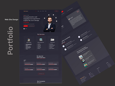 Portfolio Web Site Design agency services page branding design figma illustration portfolio portfolio landing page portfolio web site design portfolio web template template design treand treand design treanding ui ui design uiux web web design web template web them