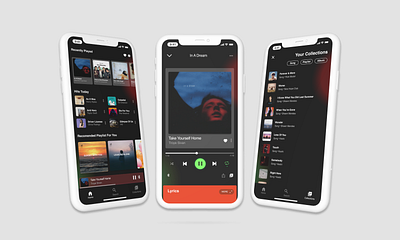 Music Player App - Mobile Design 3d app branding design mobile ui