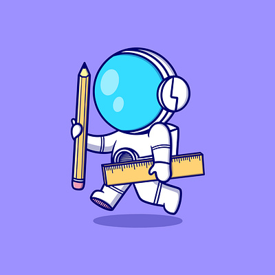 Cute astronaut case study 3d animation astronaut branding design drawing graphic design illustration illustration art ilustration learning logo motion graphics school space sticker study ui vector vector art