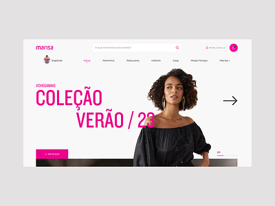 Marisa - Hero Page design fashion interface layout site ui ux