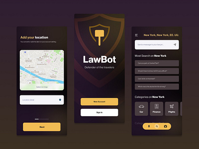 LawBot Mobile App app application design interface mobile startup ui ux