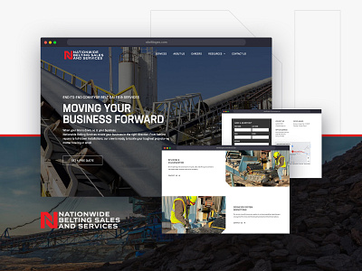 Nationwide Belting - New Website Design & Build construction construction website corporate design figma grid hero industrial layout modern sales services ui uiux user interface web web design website website branding wordpress