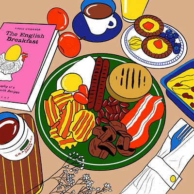 An English Breakfast breakfast doodle english breakfast food food illustration graphic design illustration