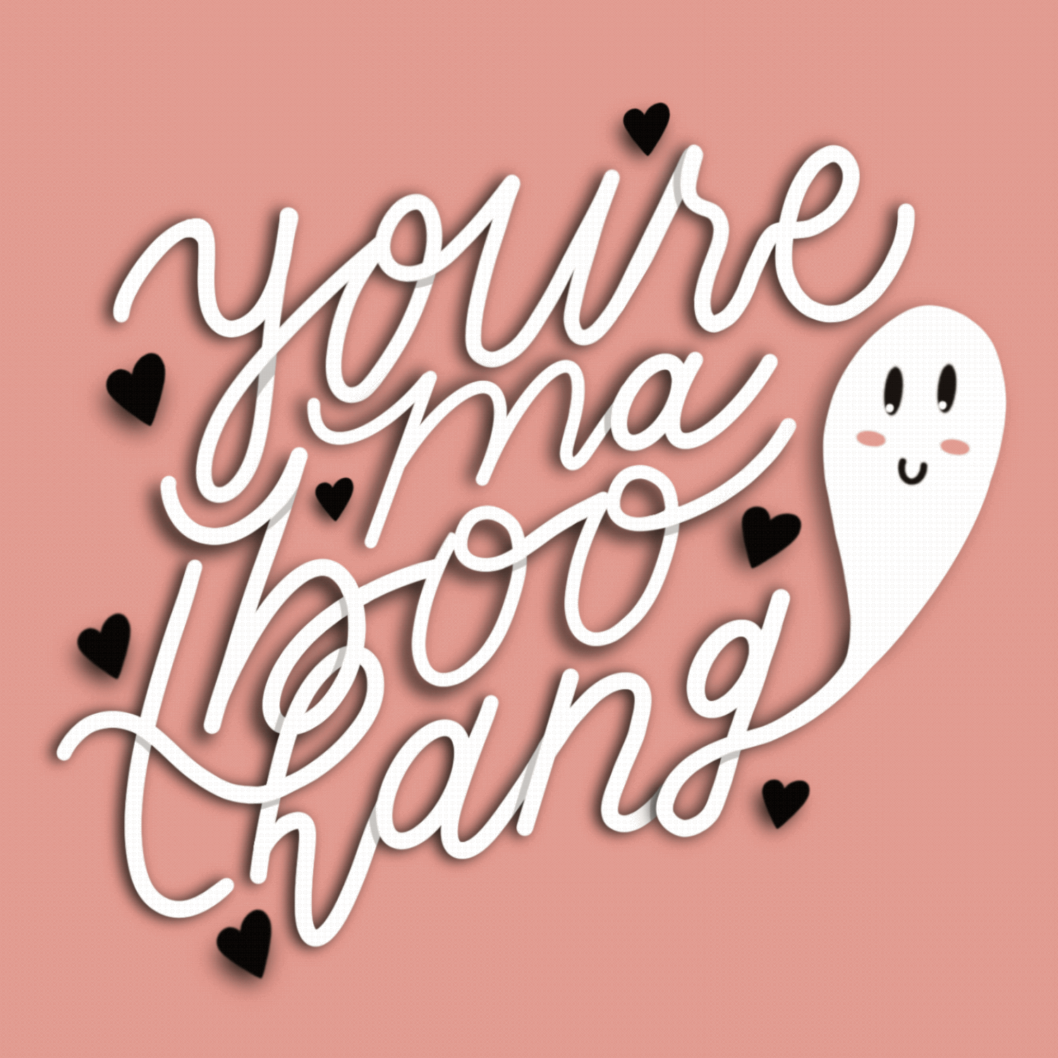 Punny Halloween design ghost graphic design illustration lettering pun punny typography