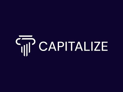 Capitalize brand branding c chart column design elegant financial illustration invest investition letter logo logotype mark minimalism minimalistic modern sign startup
