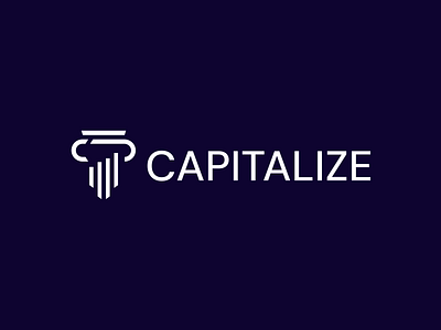 Capitalize brand branding c chart column design elegant financial illustration invest investition letter logo logotype mark minimalism minimalistic modern sign startup
