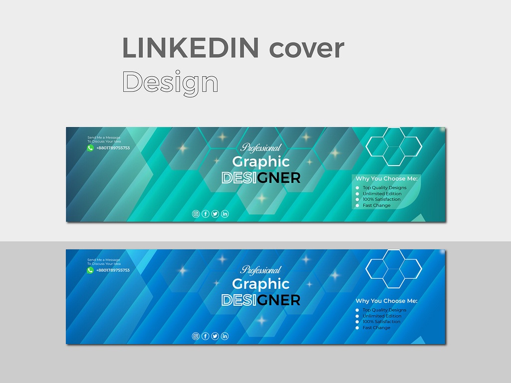 Linkedin cover design by Numan Ahmed on Dribbble