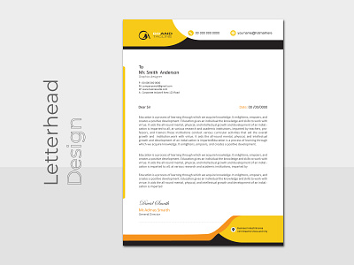 Letterhead design template design graphic design letter design letterhead