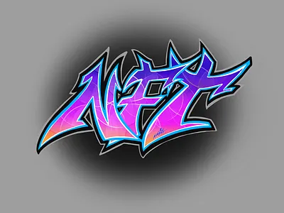 NFT graffiti ,by: Weis colorfull colors crypto desing graffiti leters lettrage lettring montreal neon nft nfts procreate shade smoth