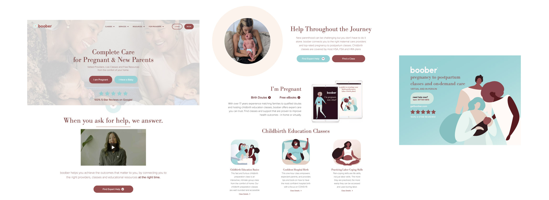 Boober Graphic Design & Course site art direction branding design ecommerce illustration pitch deck vector webdesign wordpress