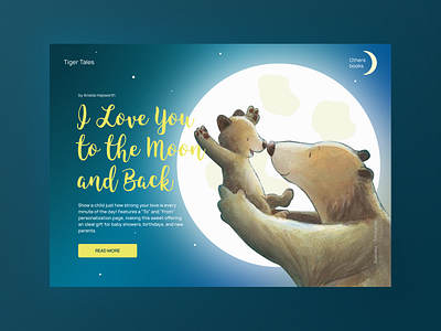 Children book first page web site book children design page ui web