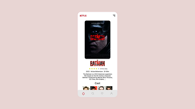 Movie Mobile App animation app batman design graphic design mobile app movie movie app ui ux
