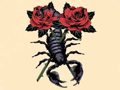 妖怪 book cartoon character cover design graphic design illustration music old retro roses scorpion vector vintage vinyl