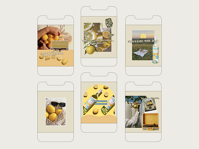 Lemonade Stand Wine Social Content branding collage design color content creation design graphic design illustration illustrator lemonade lemons marketing minimalistic social content social grid social media summer collage typography wine winery yellow