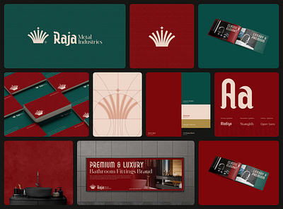 Raja Metal Industries - Brand Identity Design brand guide brand guidlines brand identity branding clean creative design design digital flat flat design graphic graphic design identity illustration logo metal minimal vector