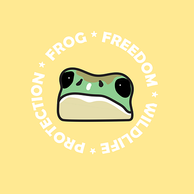 Frog Freedom Wildlife Protection - Logo & Mockup adobe illustrator animal branding design frog frog freedom life protection graphic design kanna kanna izushi ciolkosz logo mockup